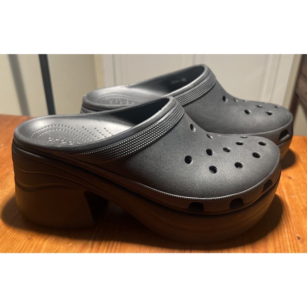 Crocs Siren Platform Clogs Black Chunky Goth Shoes Men’s Size 13 Womens Size 15